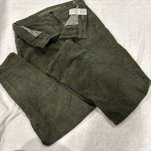 American Eagle Outfitters Men's Dark Olive Corduroy Pants